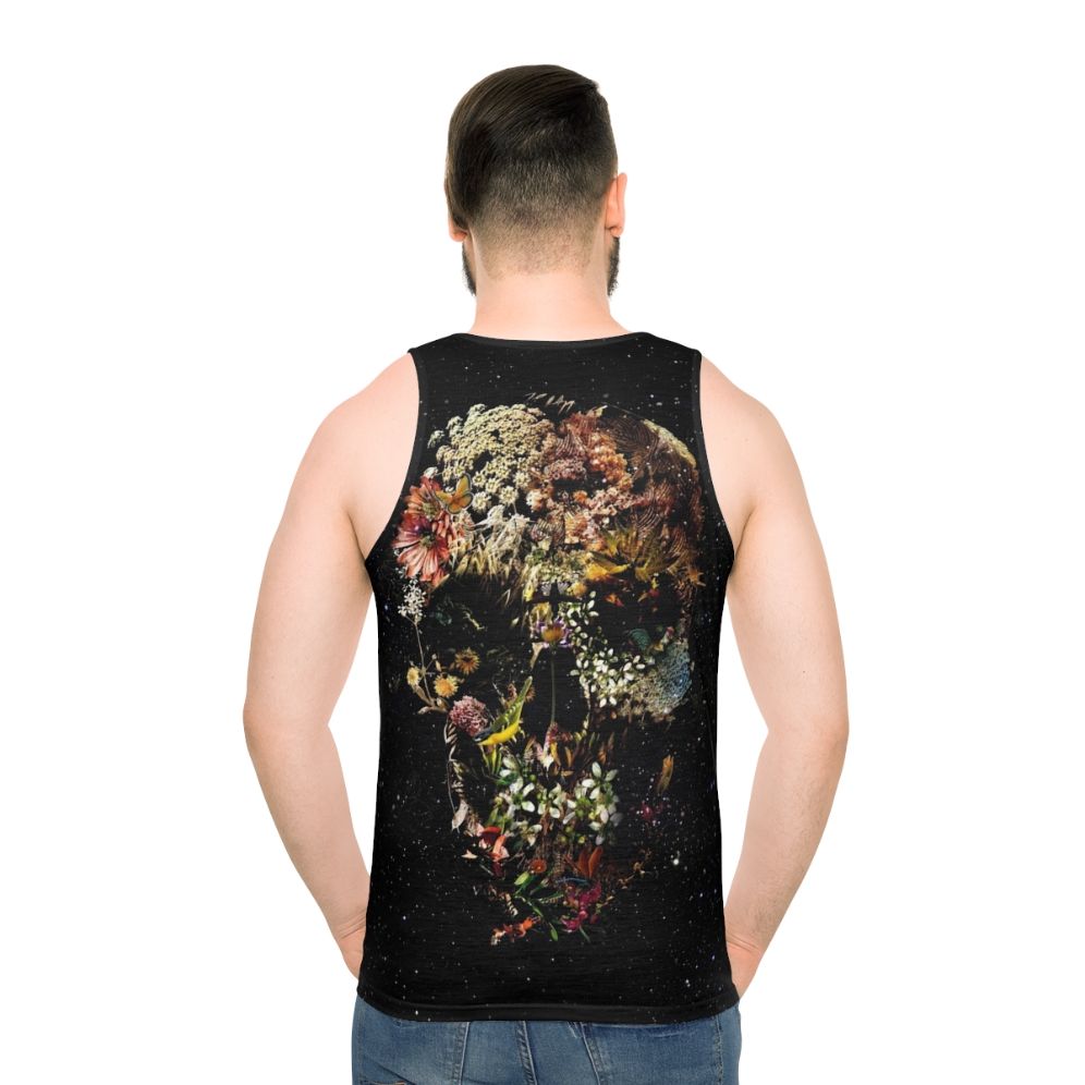 Smyrna skull unisex floral tank top