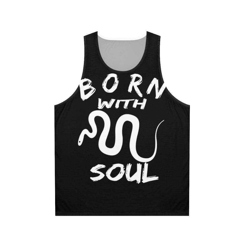 Unisex tank top with snake soul design