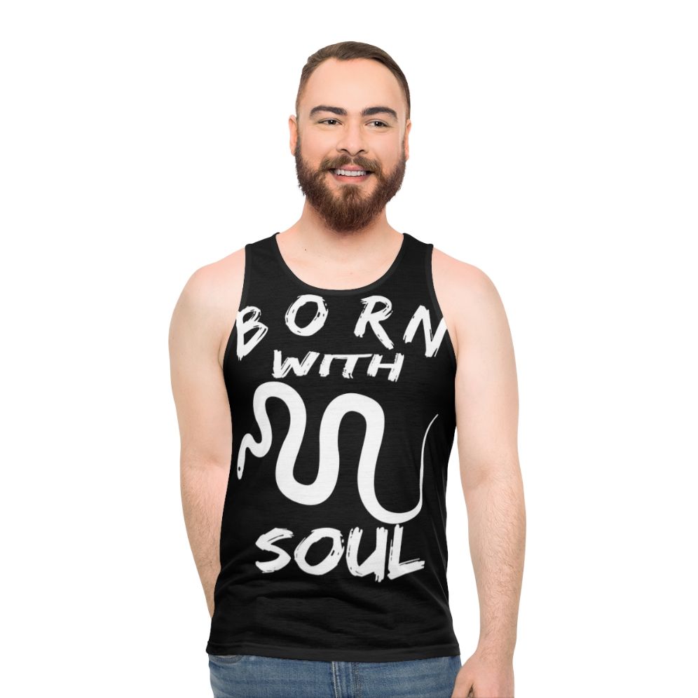 Unisex tank top with snake soul design