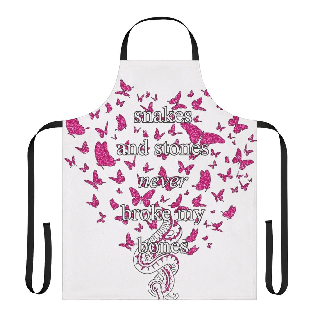 Snakes and Stones Inspired Apron with Pink Glitter