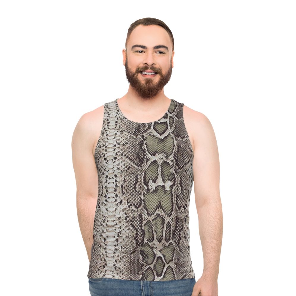 Snakeskin unisex tank top