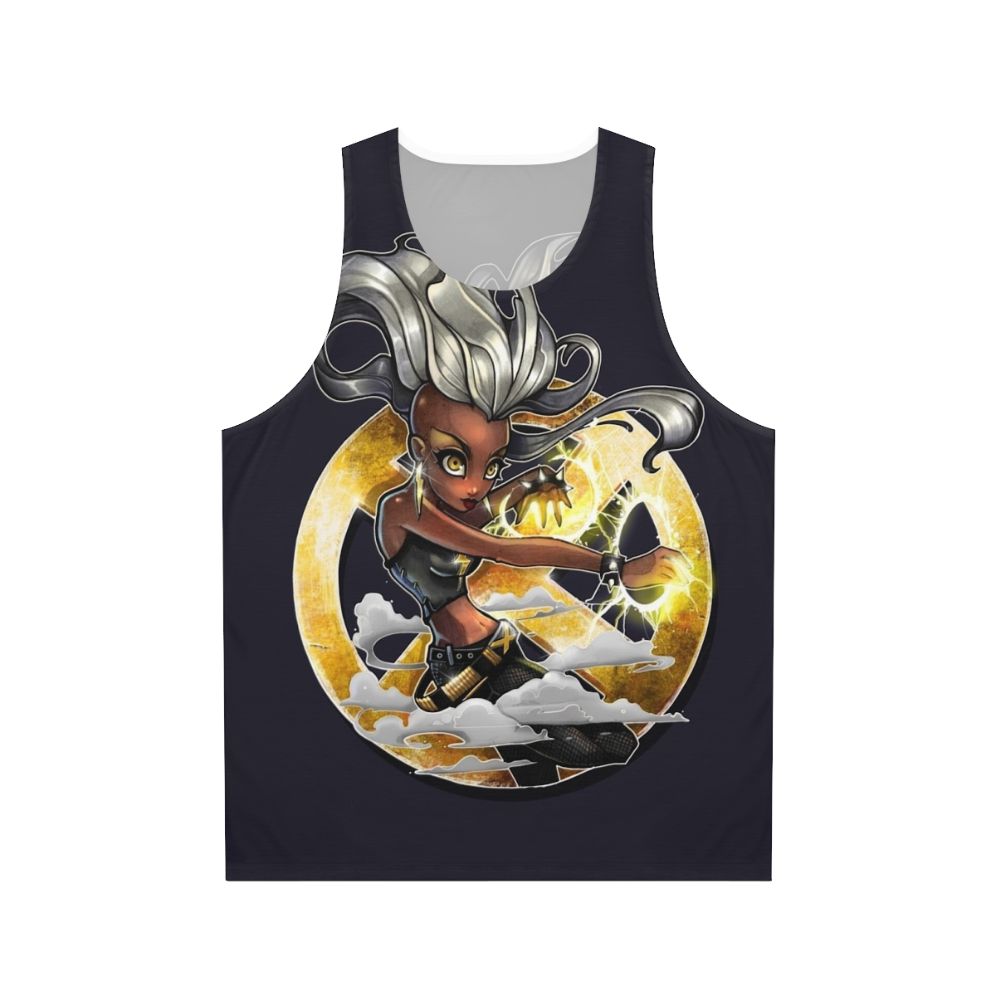 Snap Crackel Pop unisex graphic tank top with superhero design