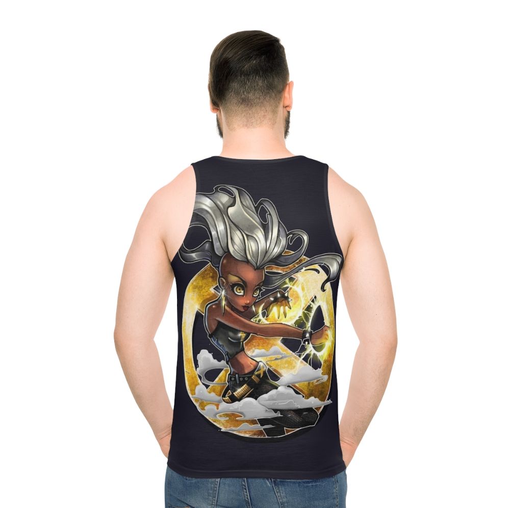 Snap Crackel Pop unisex graphic tank top with superhero design