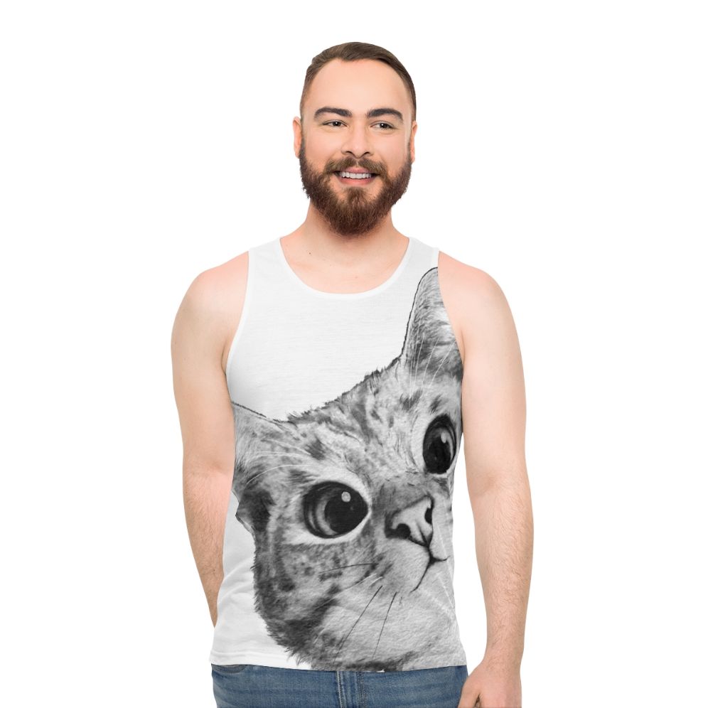Sneaky Cat Unisex Tank Top