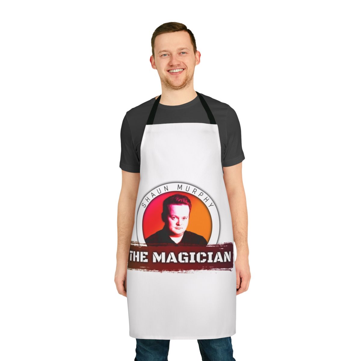 Snooker cue sports apron with image of Shaun "The Magician" Murphy