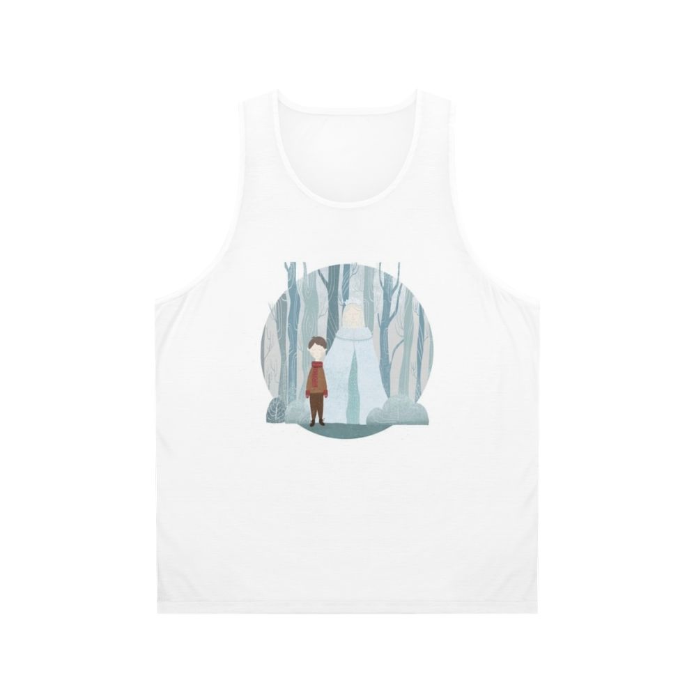 Snow Queen unisex tank top with nature-inspired fantasy art design