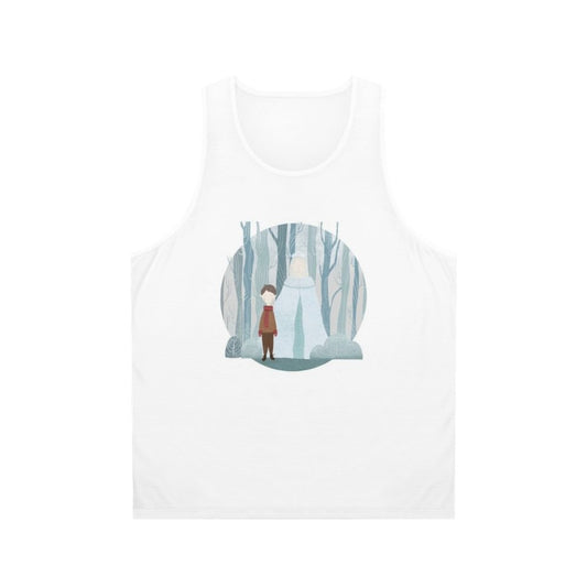 Snow Queen unisex tank top with nature-inspired fantasy art design