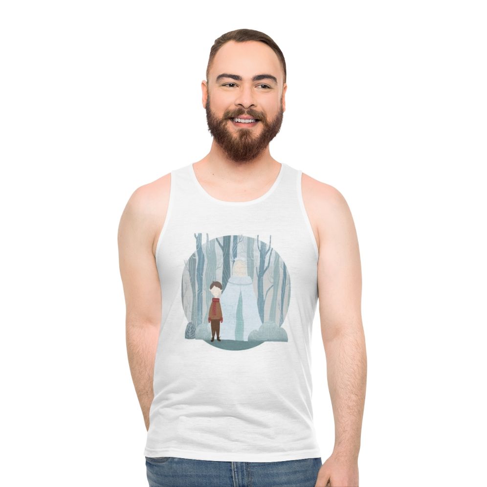 Snow Queen unisex tank top with nature-inspired fantasy art design
