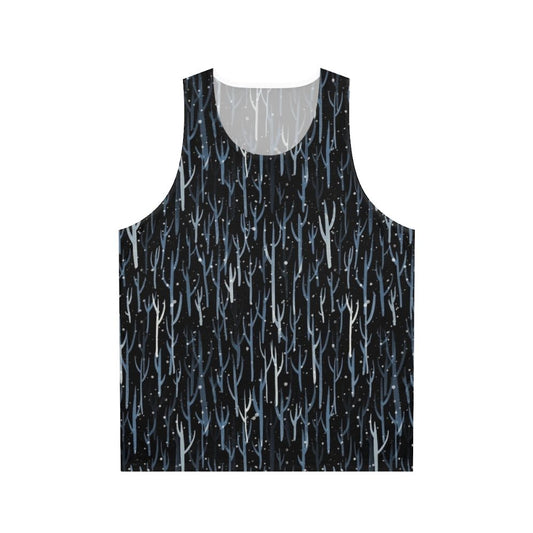 Snowy woods literary poem unisex tank top