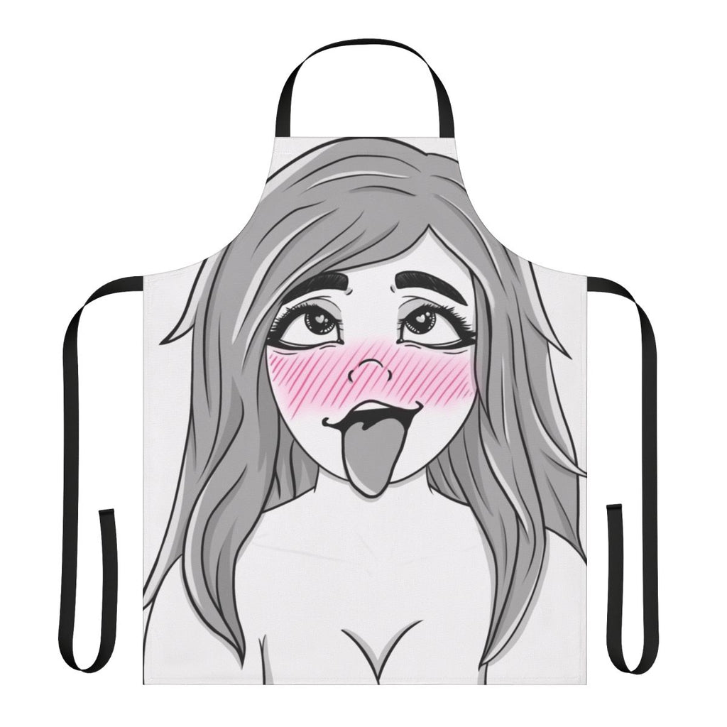 Snuffy themed anime style apron with playful adult humor graphics