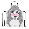 Snuffy themed anime style apron with playful adult humor graphics