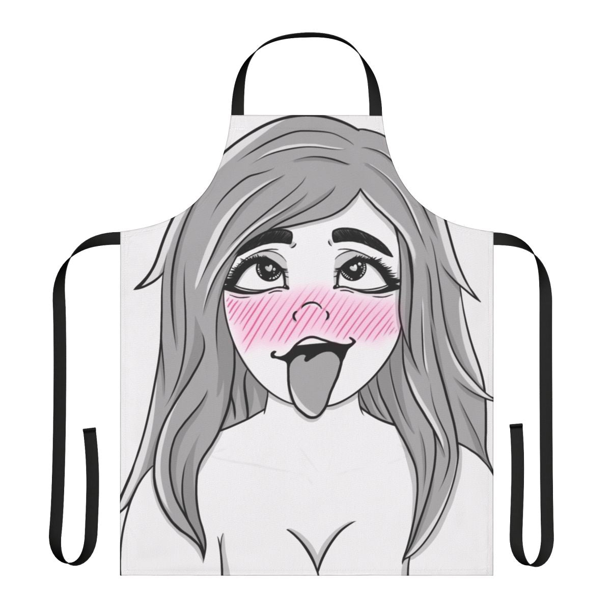 Snuffy themed anime style apron with playful adult humor graphics