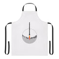 A vibrant apron featuring a clarinet in a rocket design, perfect for musicians and music enthusiasts.