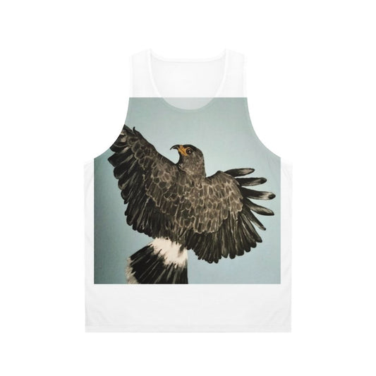 Unisex tank top with bird and nature design