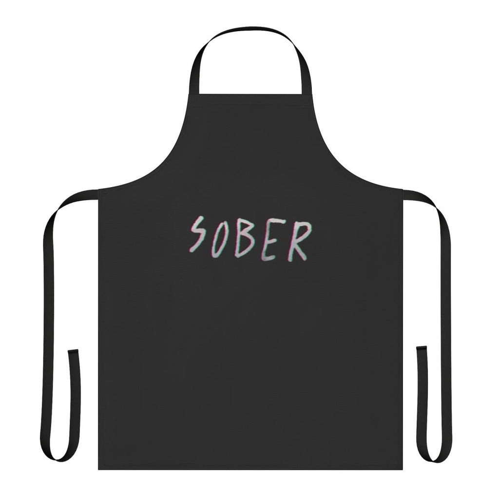 Stylish sober apron featuring inspirational sobriety quote