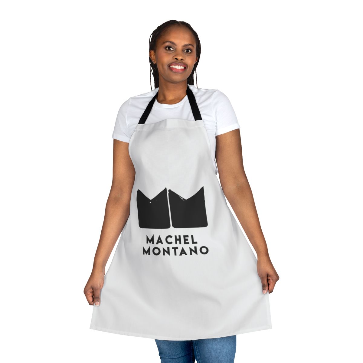 Apron featuring a vibrant design inspired by Trinidadian soca artist Machel Montano