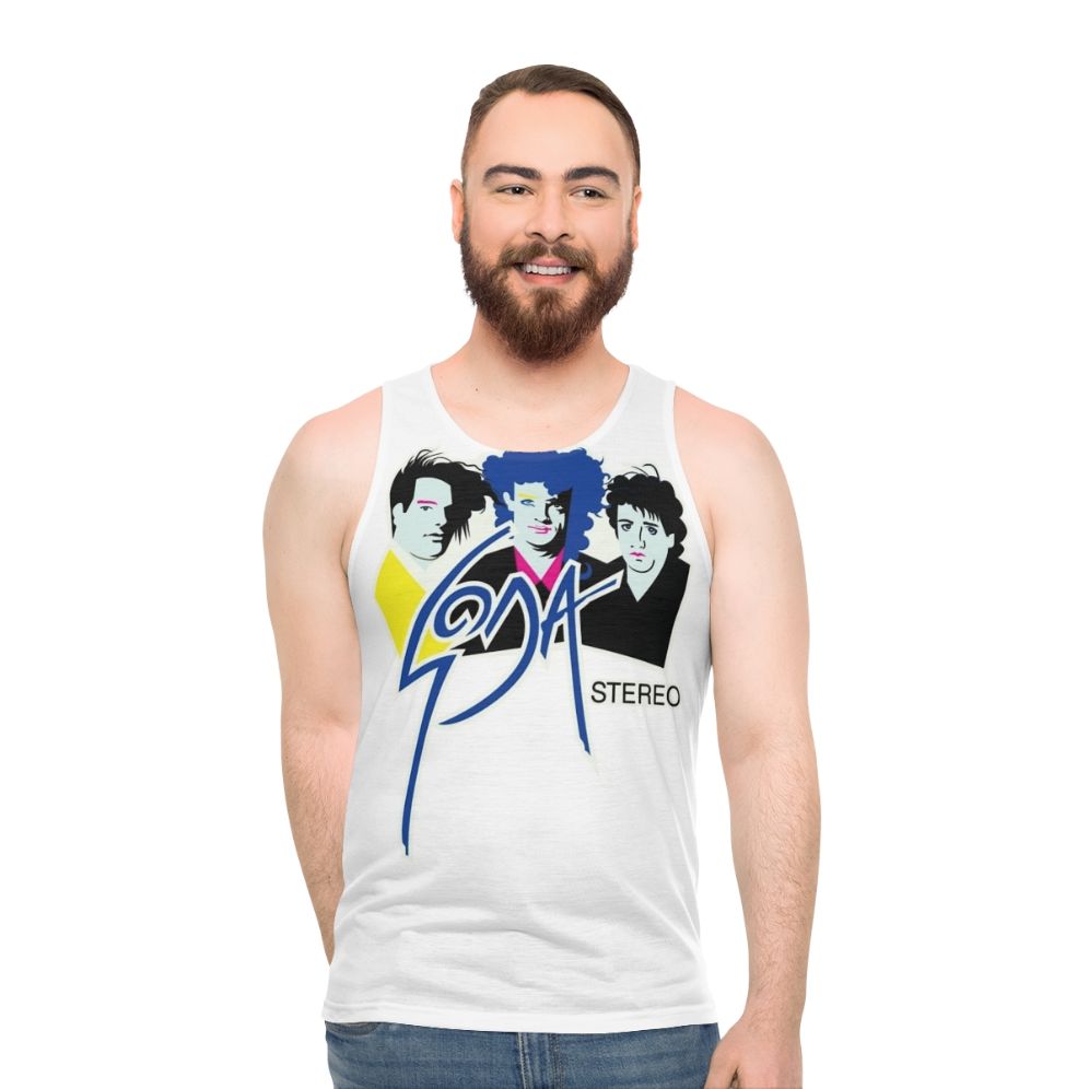 Unisex Soda Stereo Tank Top with Low Poly Graphic Design