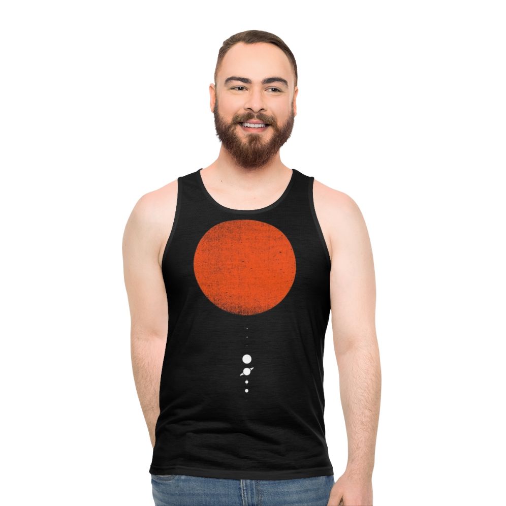 Unisex tank top with solar system design