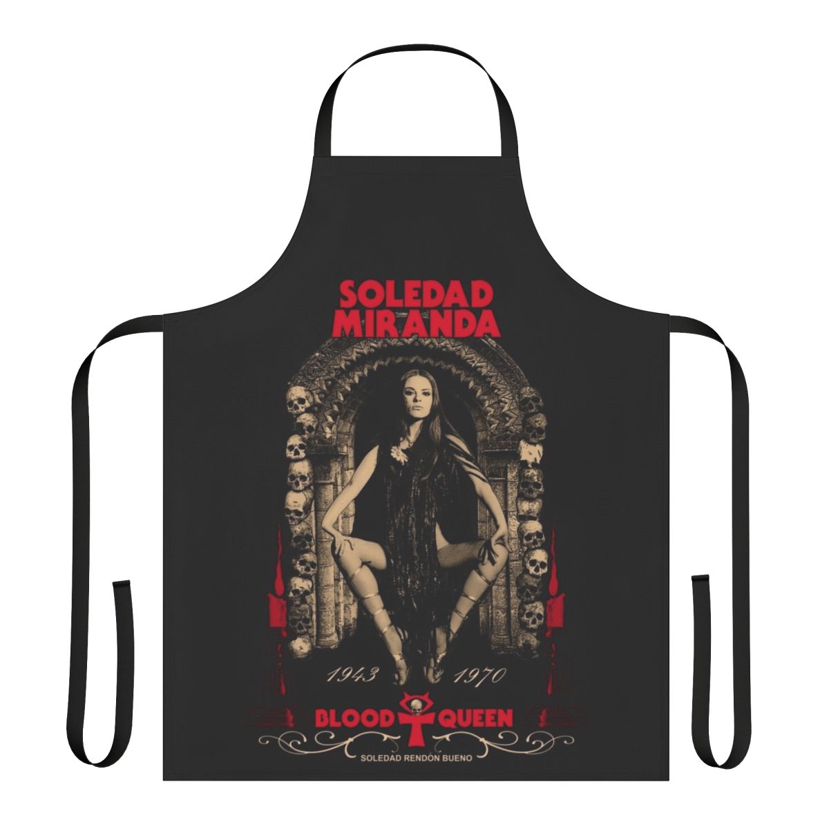 Soledad Miranda inspired horror-themed apron