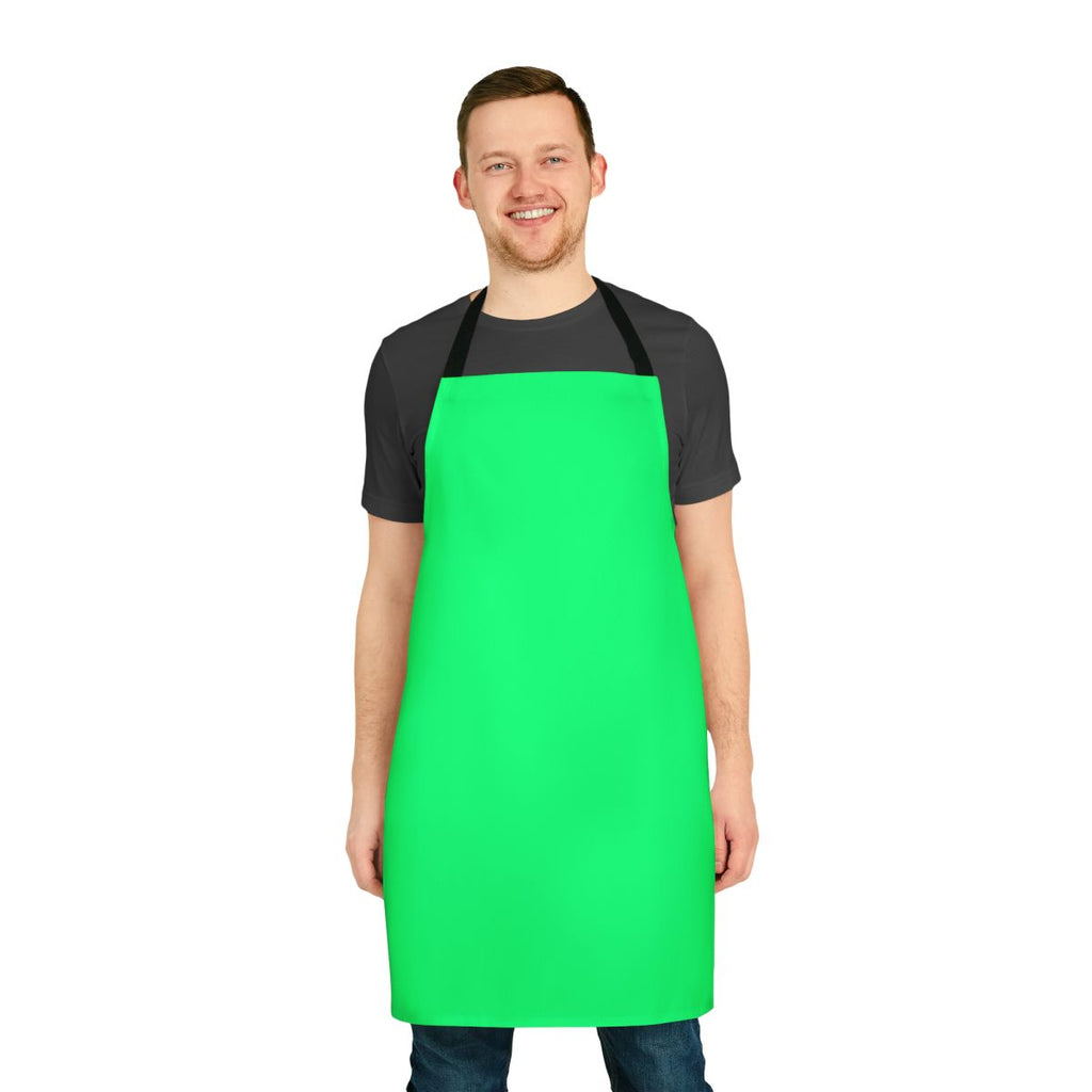 Solid green apron, perfect for spring kitchen tasks