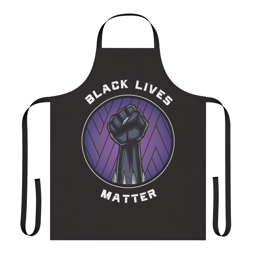 Black panther silhouette design on a black apron, representing the Black Lives Matter movement