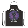 Black panther silhouette design on a black apron, representing the Black Lives Matter movement