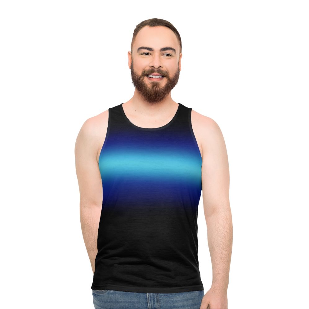 Son of Poseidon Unisex Tank Top with Blue Gradient Design