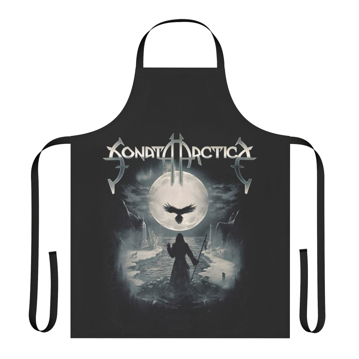 Sonata Arctica inspired apron featuring a raven design