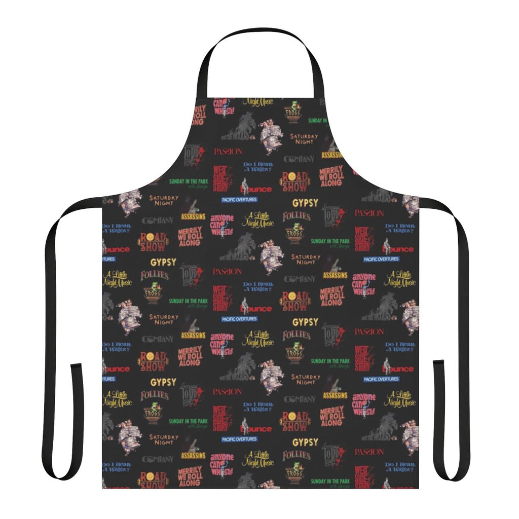 Sondheim-inspired musical theatre-themed kitchen apron