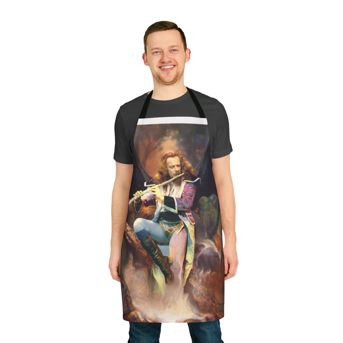 "Songs from the Wood" Jethro Tull inspired apron featuring woodland-themed design