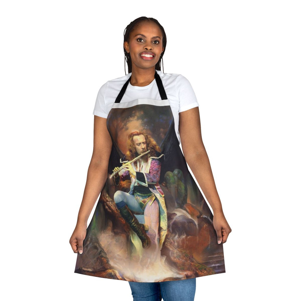 "Songs from the Wood" Jethro Tull inspired apron featuring woodland-themed design