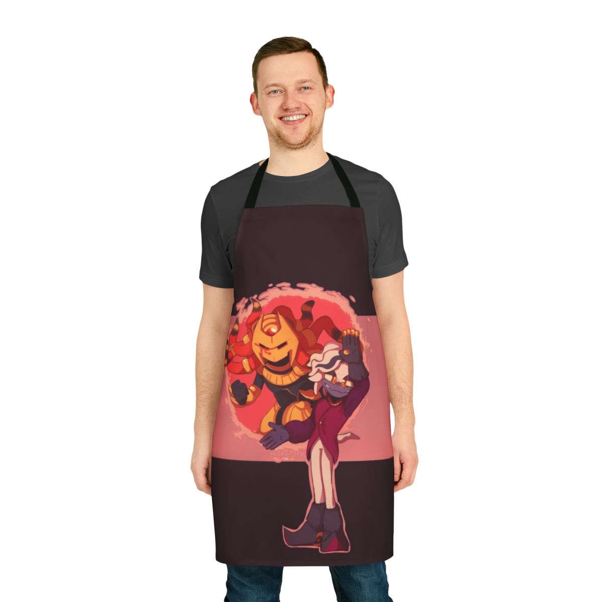 Sonic-themed apron featuring Enerjak and Starline characters from IDW Sonic comics