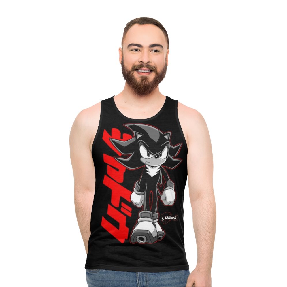 Sonic and Shadow anime inspired graphic unisex tank top