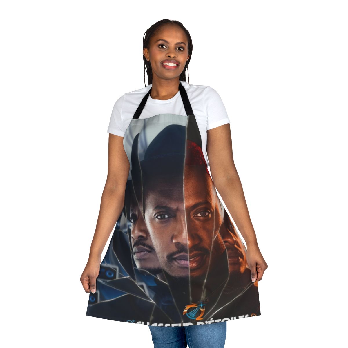 Soprano Star Hunter inspired apron featuring a unique music album cover design