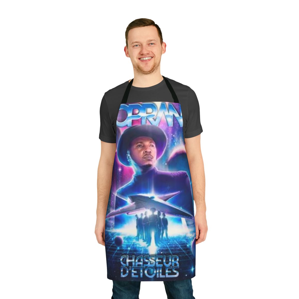 Soprano Star Hunter-Inspired Apron featuring a stylized graphic design