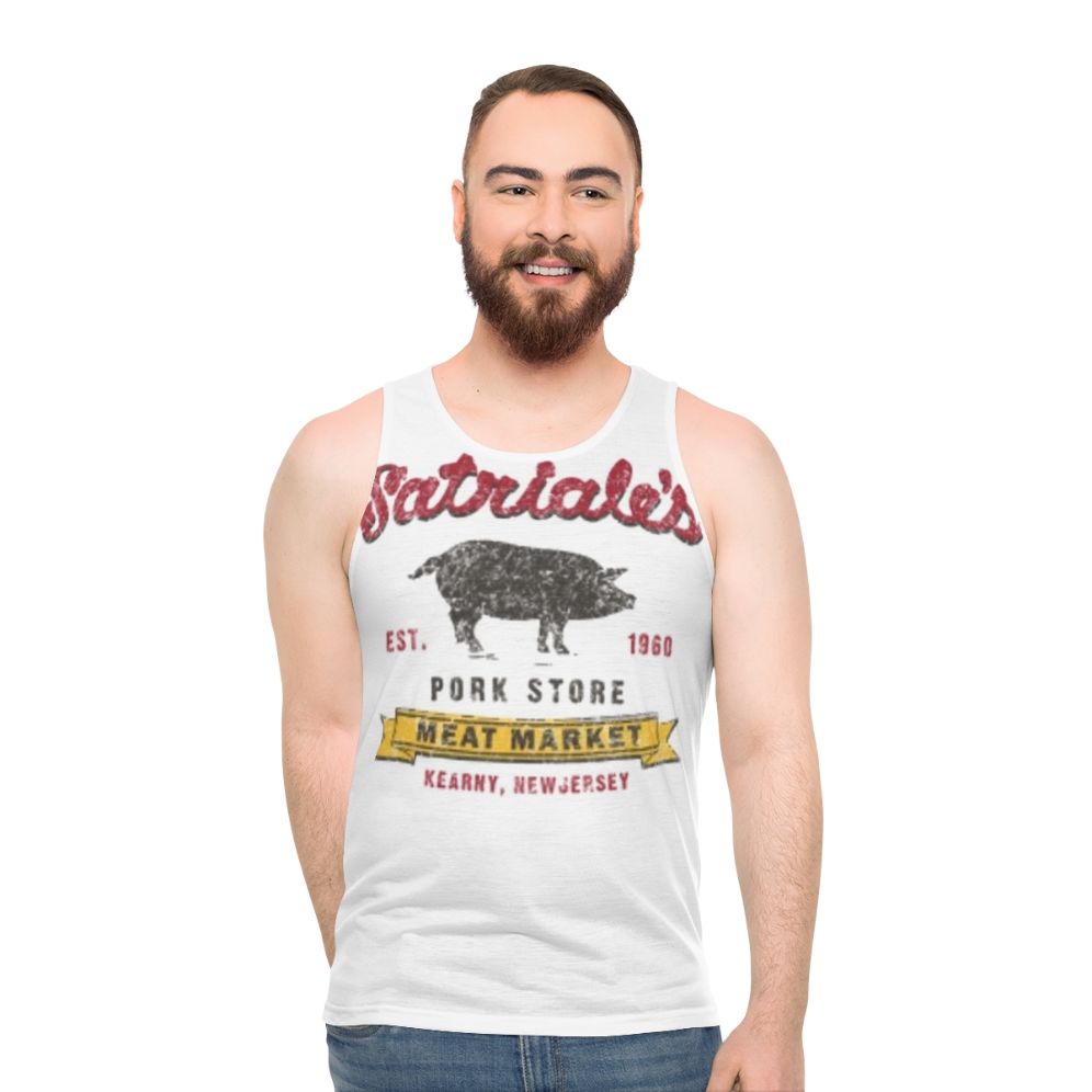 Sopranos-inspired distressed unisex tank top