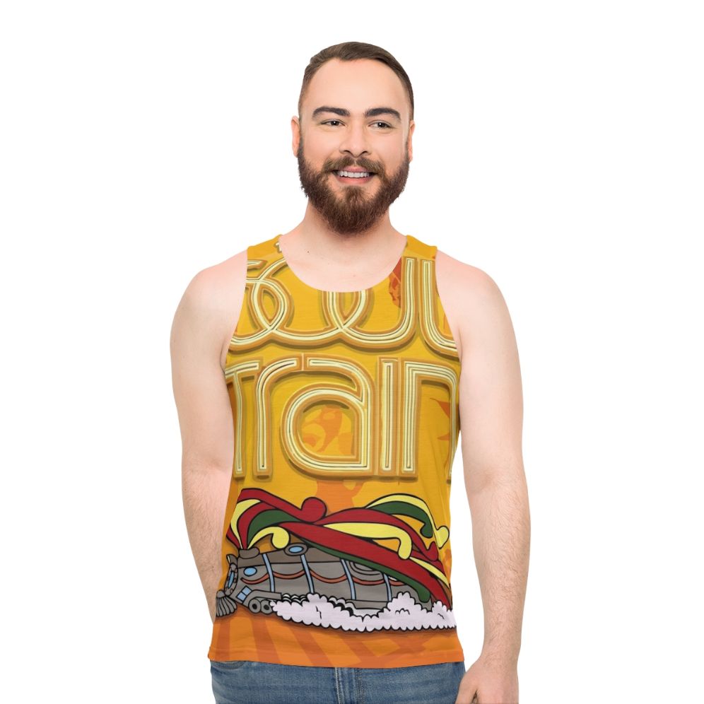 Unisex tank top featuring the iconic Soul Train logo