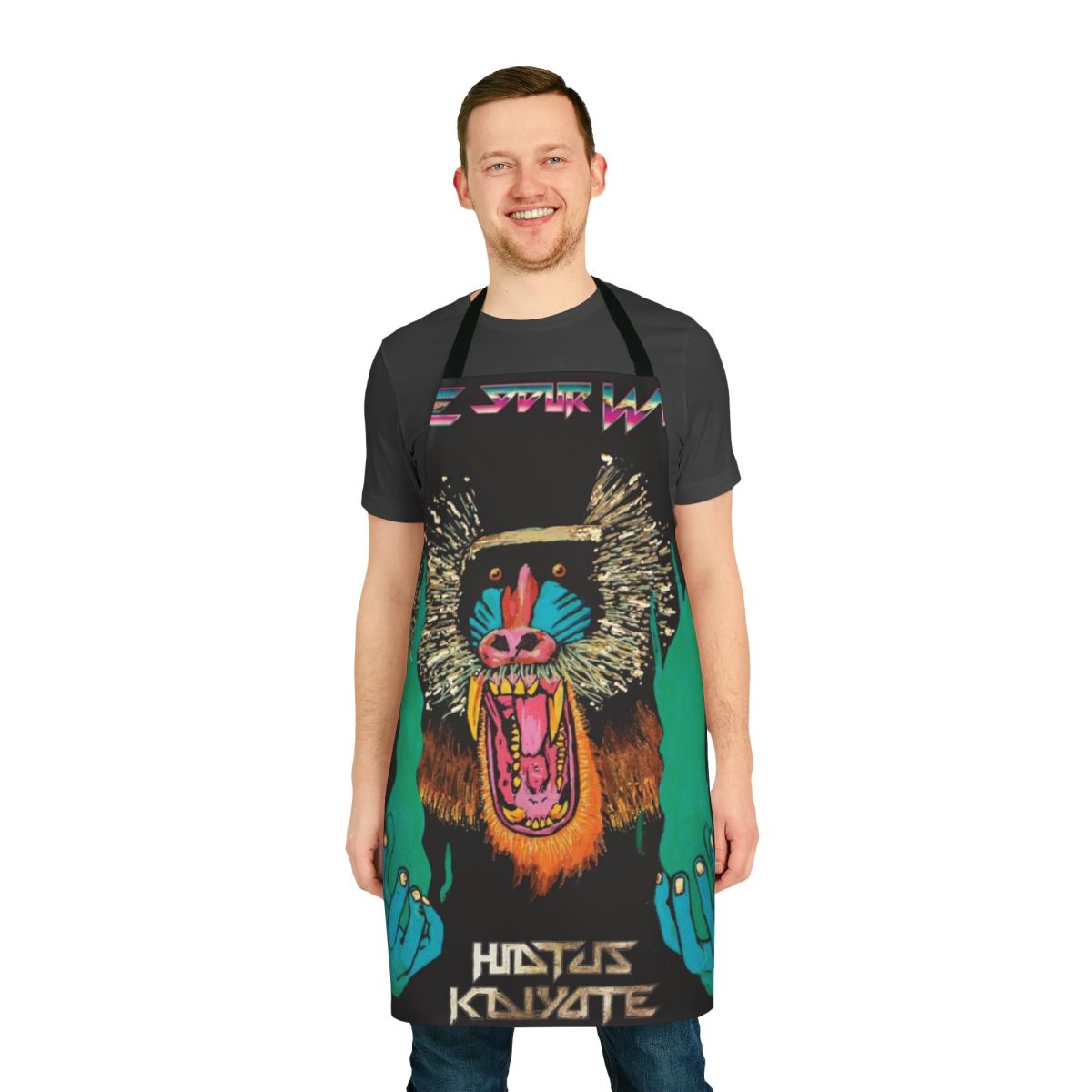 Hiatus Kaiyote inspired "Choose Your Weapon" soul music apron