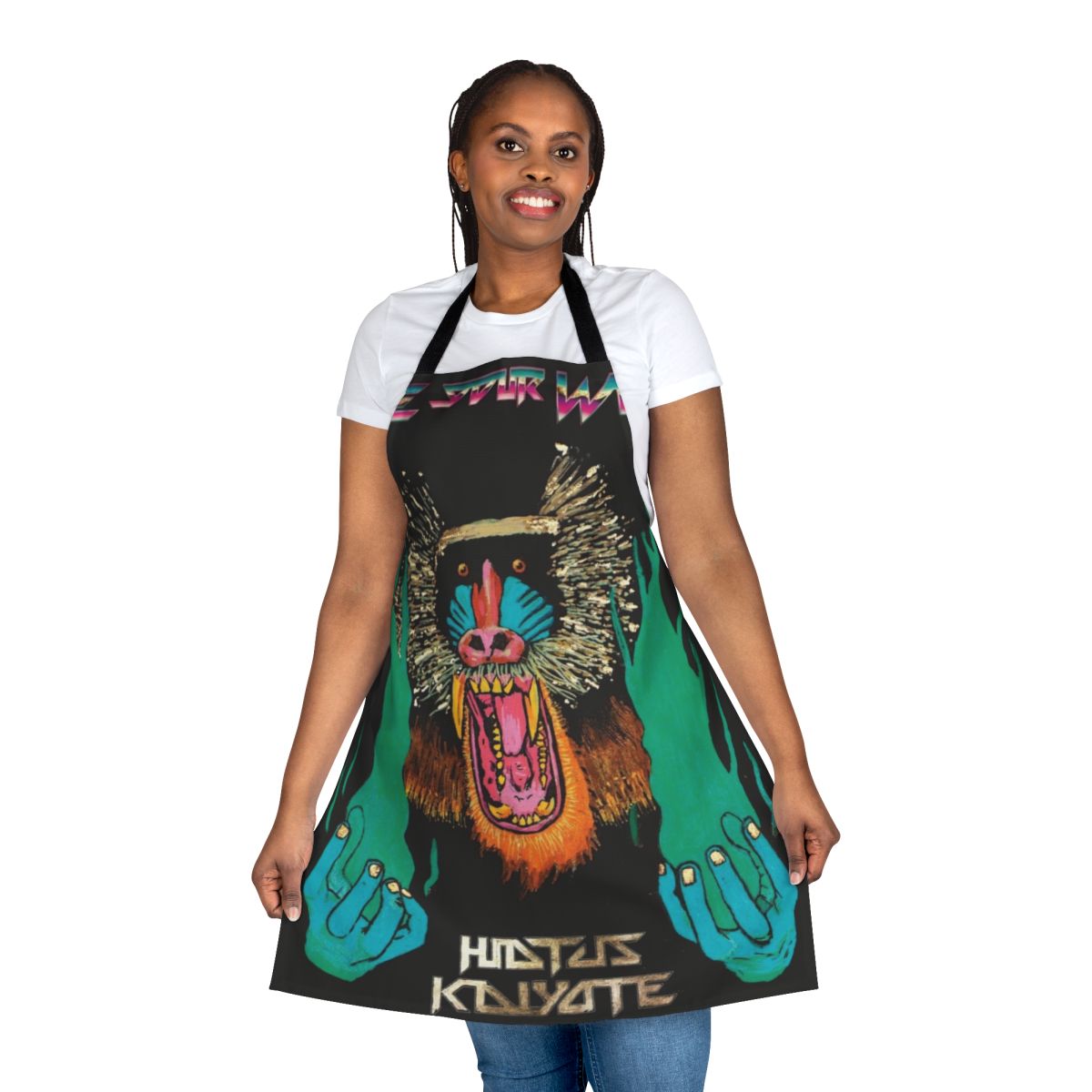 Hiatus Kaiyote inspired "Choose Your Weapon" soul music apron
