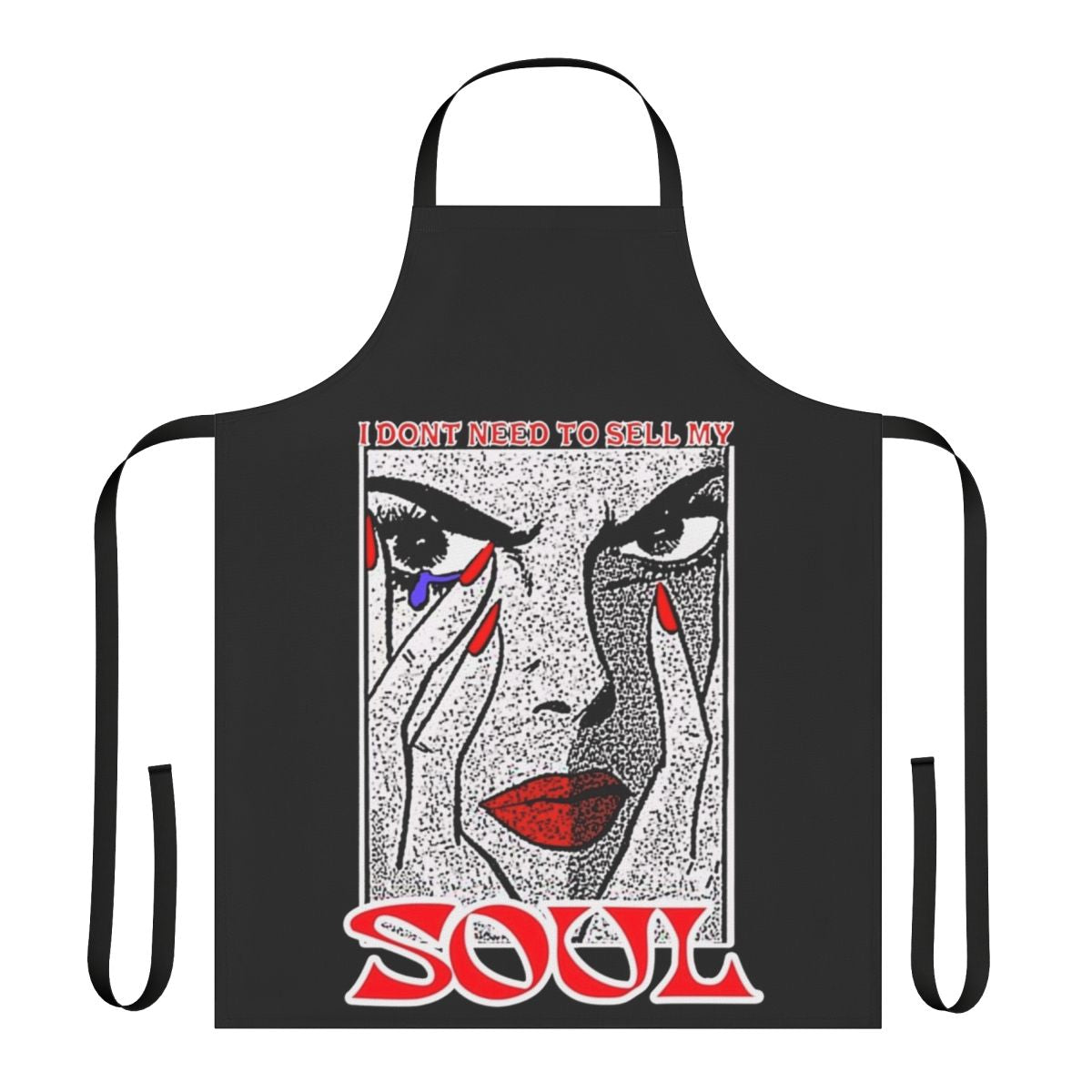 Woman's apron with a powerful soul quote design