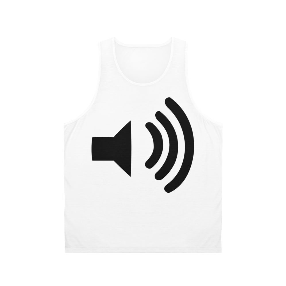 Sound volume symbol unisex tank top