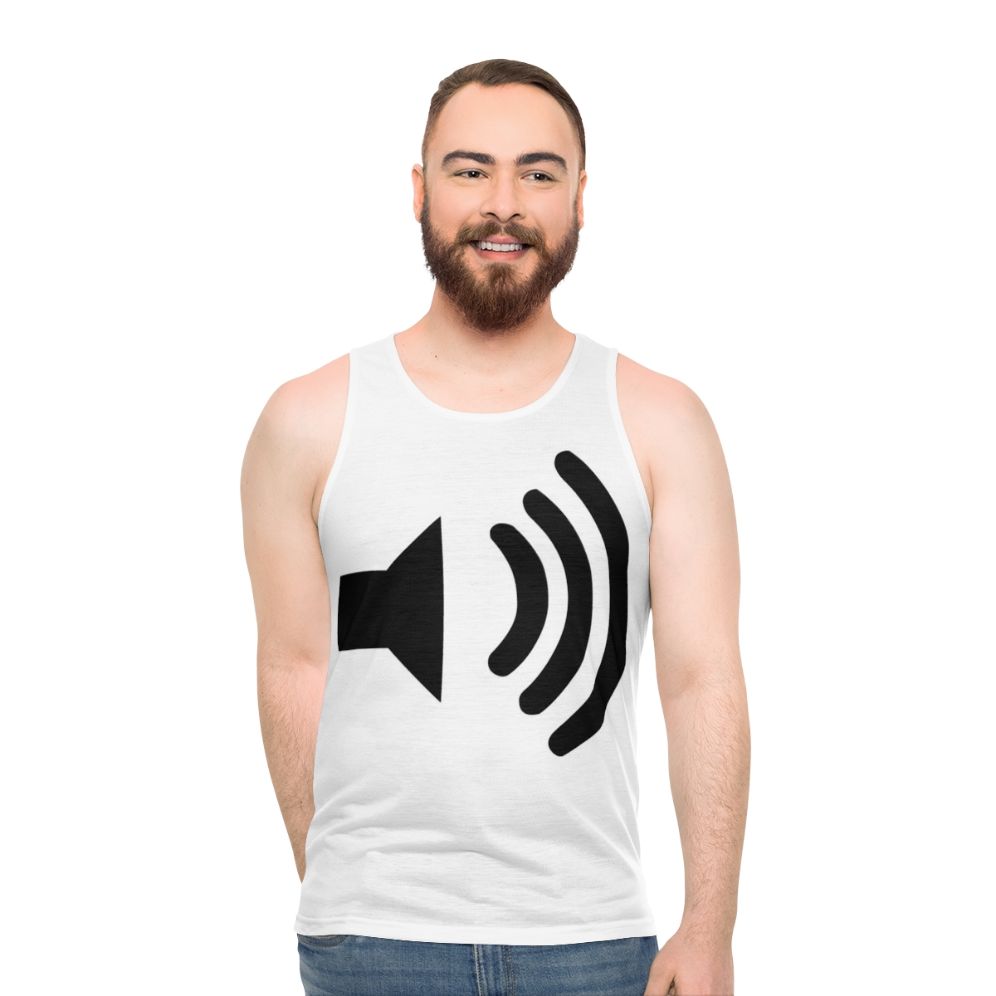 Sound volume symbol unisex tank top