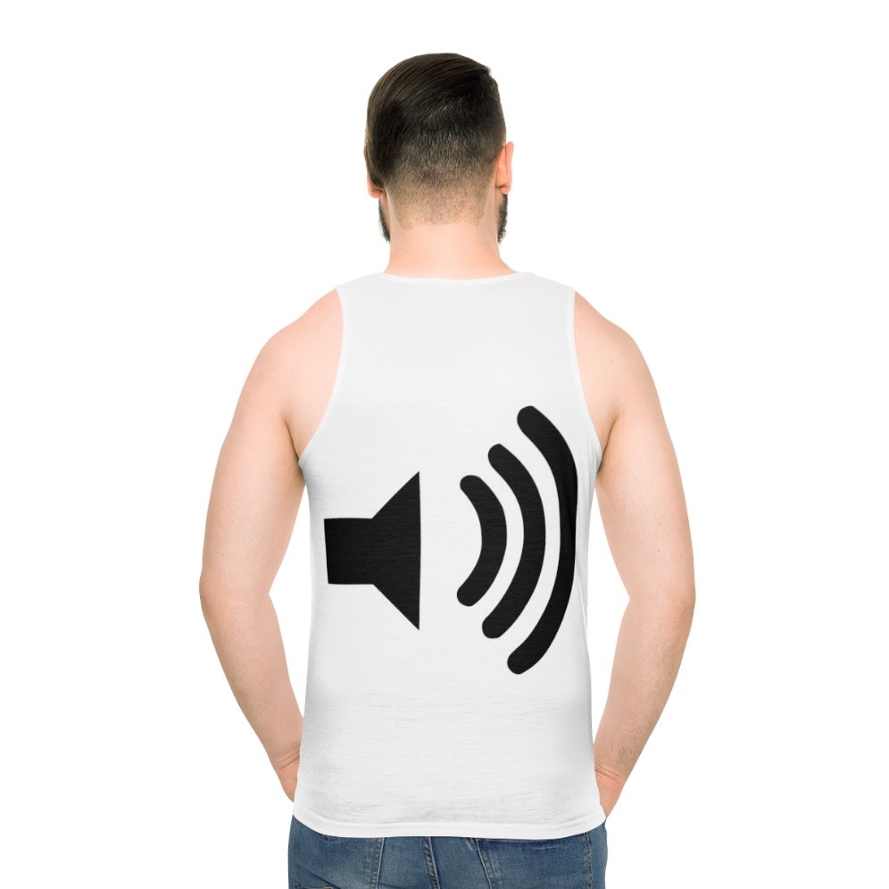 Sound volume symbol unisex tank top