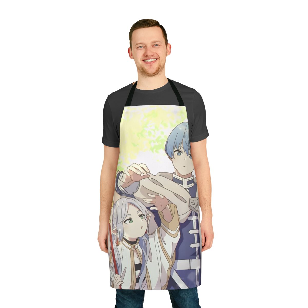 Sousou No Frieren inspired apron featuring characters from the popular anime and manga series