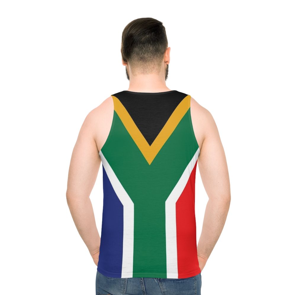 Unisex tank top with the South African flag design