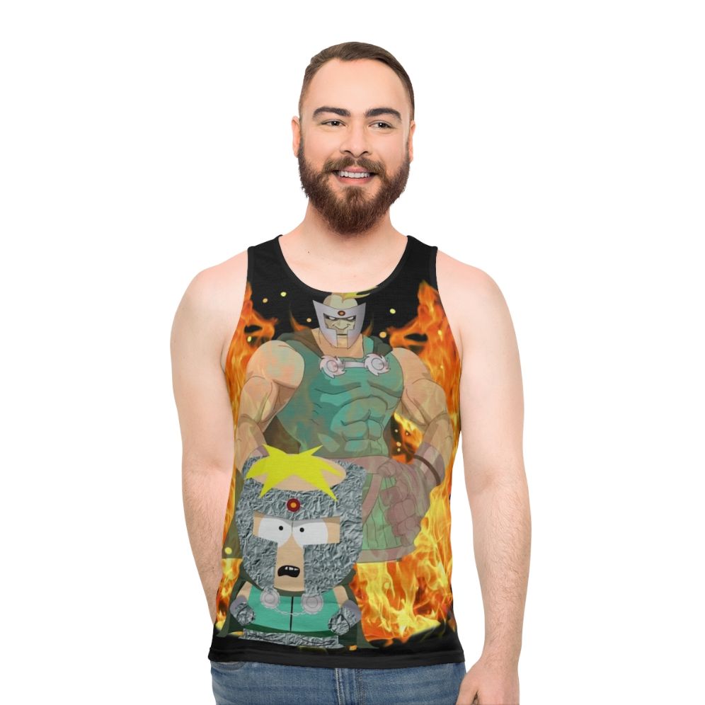 south park butters professor chaos superhero unisex tank top