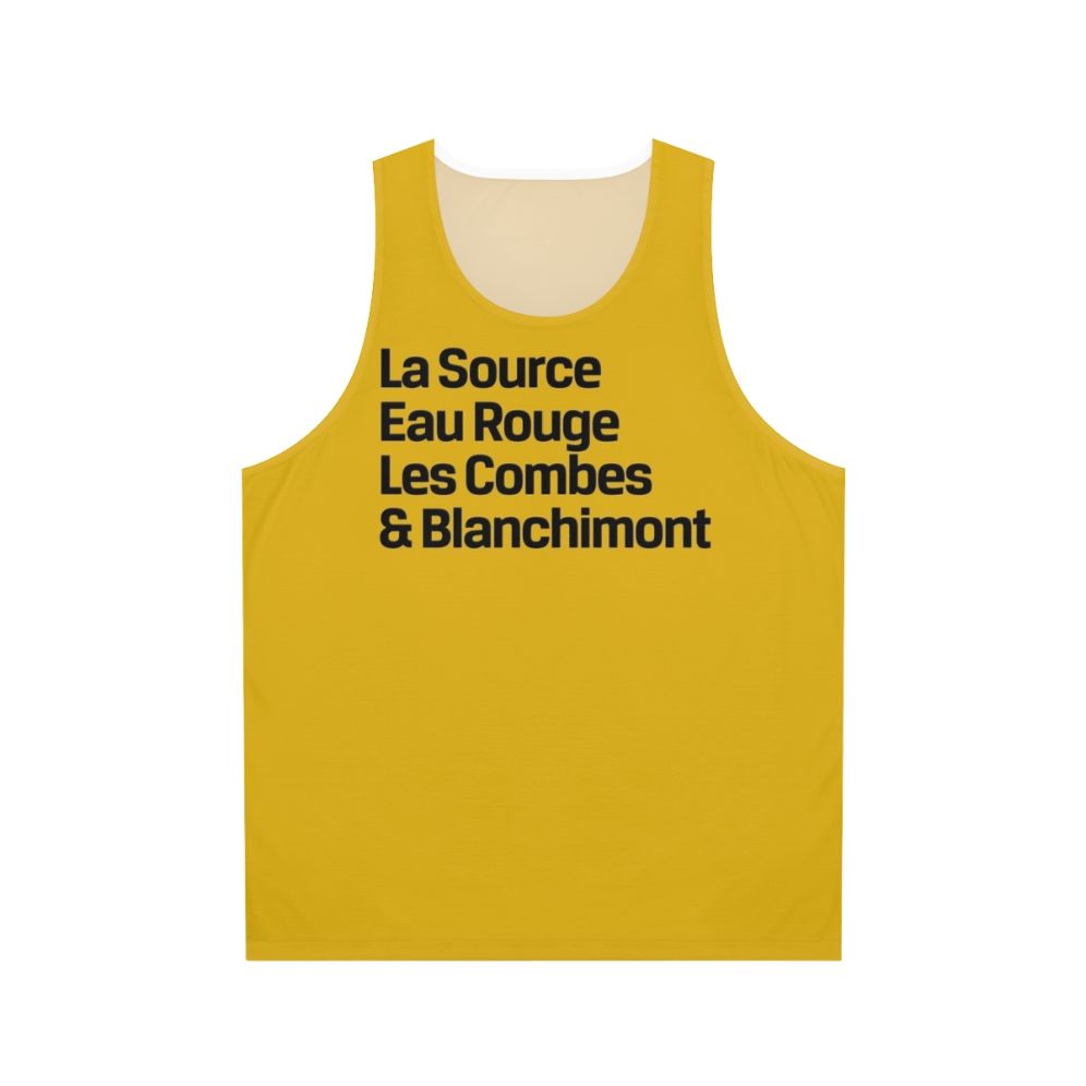 Unisex Spa Francorchamps Corners Formula 1 Tank Top