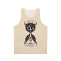 Unisex space-themed tank top with galaxy and planetary design