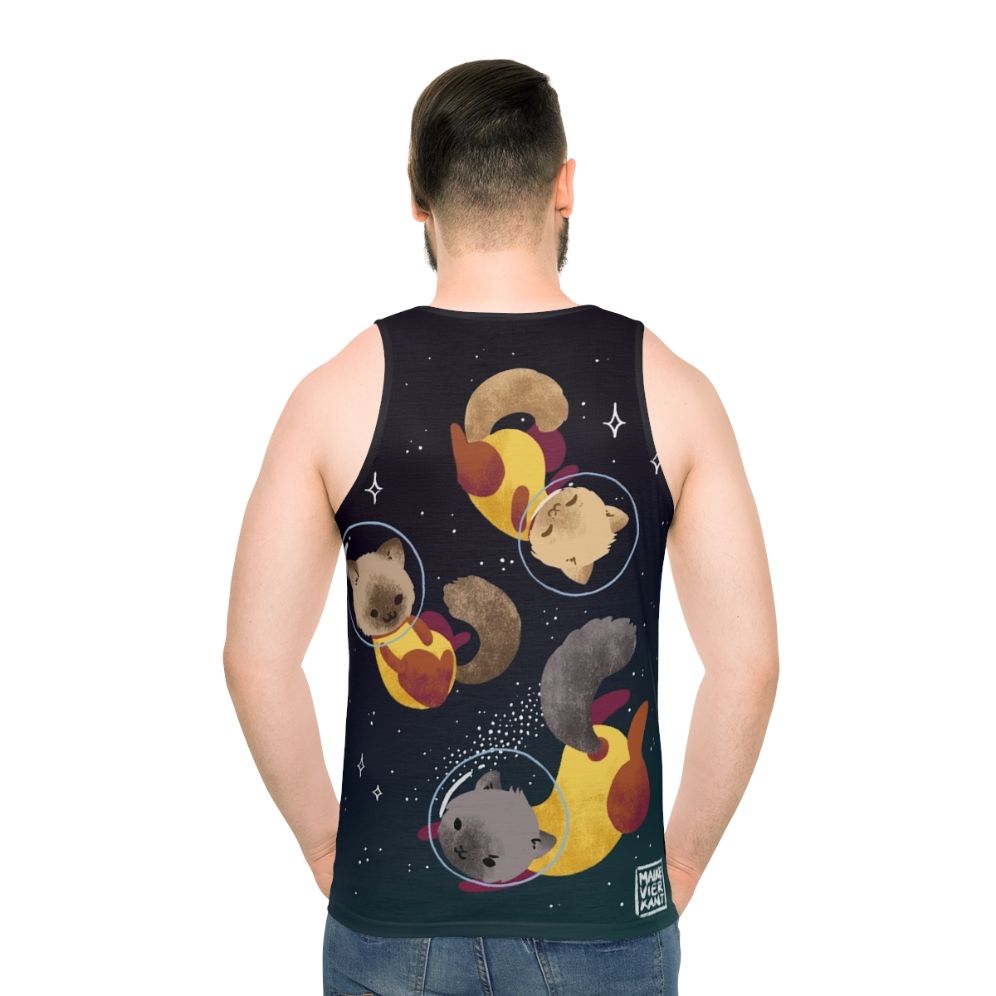 Space Cats Unisex Tank Top with Astronaut Cat Design