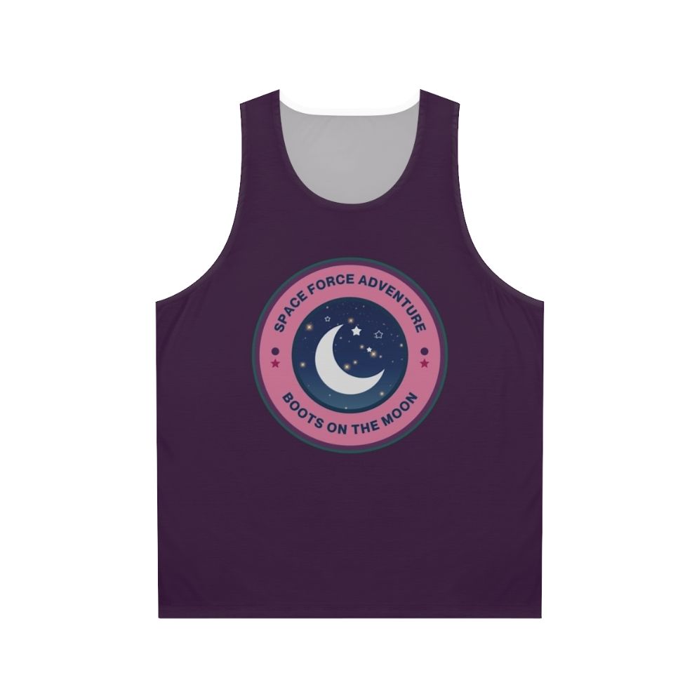 Space Force Adventure Boots On The Moon Unisex Tank Top